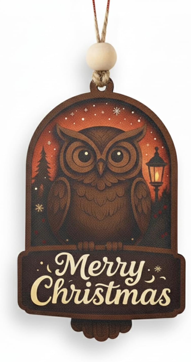NELXI Owl Ornaments for Christmas Trees 2025, Christmas Ornaments 2025, Decor Bird Ornament, Owl Gifts for Women Men, Animal Lovers Gift, Cute Christmas Decorations - Image 1
